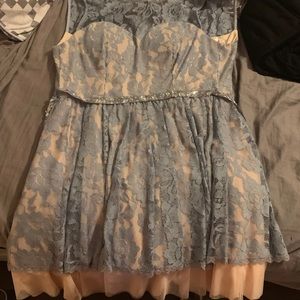 B Darlin Blue and Pink Dress